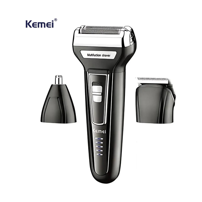 Maquina Barbear Shaver Kemei 3 Em 1 Km-6558